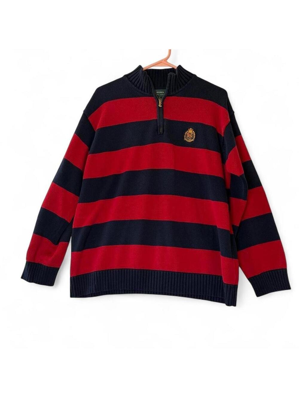Ralph Lauren Women's Red and Multi Jumper